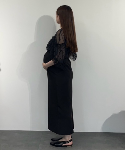 セール】フロッキードットワンピース / flocky dot one piece（ドレス