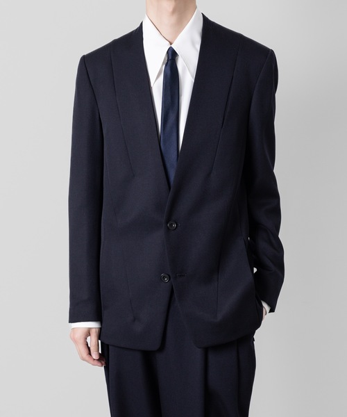 CLASSIC WOOL NO-COLLAR JACKET（ノーカラージャケット）｜ato（アトウ