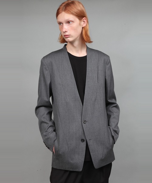 ato（アトウ）の「CLASSIC WOOL NO-COLLAR JACKET（ノーカラー
