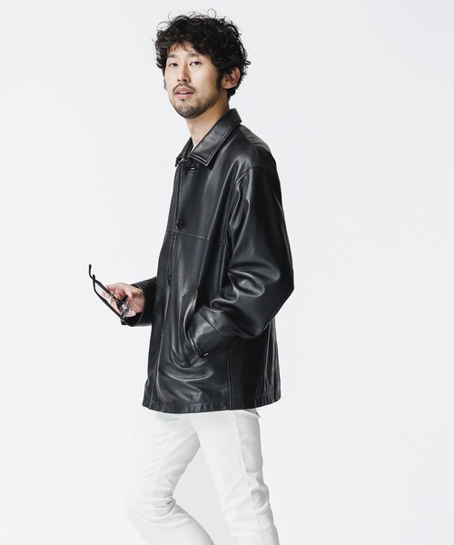 NANO universe（ナノユニバース）の「WONDER LIGHT LEATHER カーコート