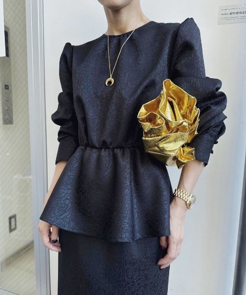 Ameri（アメリ）の「LADY LIKE PEPLUM DRESS（ドレス）」 - WEAR