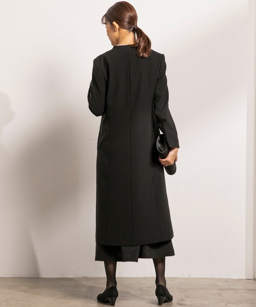 卒入学式に使える】【喪服】ノーカラー ブラックフォーマル レディース