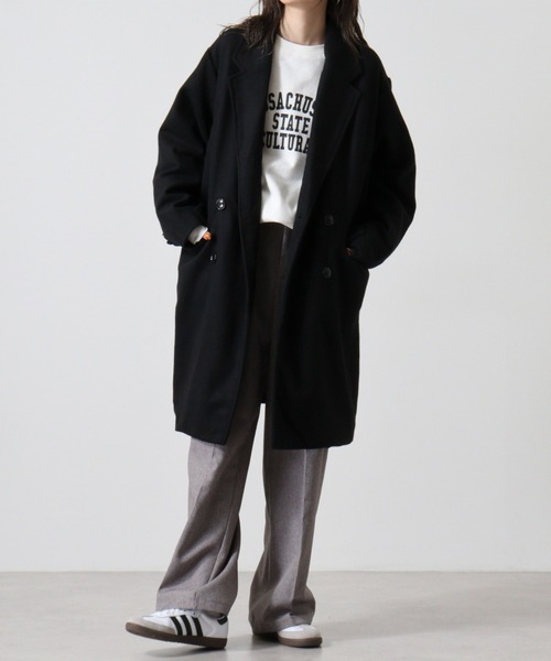 SUGGESTION（サジェッション）の「Double-breasted wool chester coat
