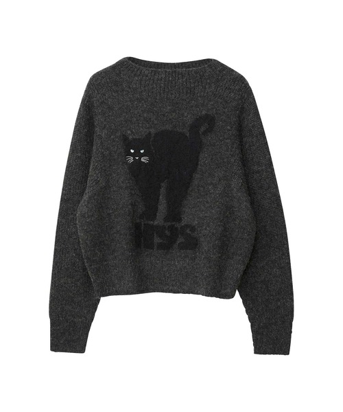 HYSTERIC GLAMOUR（ヒステリックグラマー）の「BLACK CAT編込 セーター
