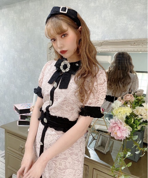 Swankiss（スワンキス）の「DB bijou lace O/P（ワンピース）」 - WEAR