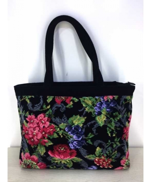 ブランド古着】花刺繍 シュニール織ハンドバッグ/トートバッグ