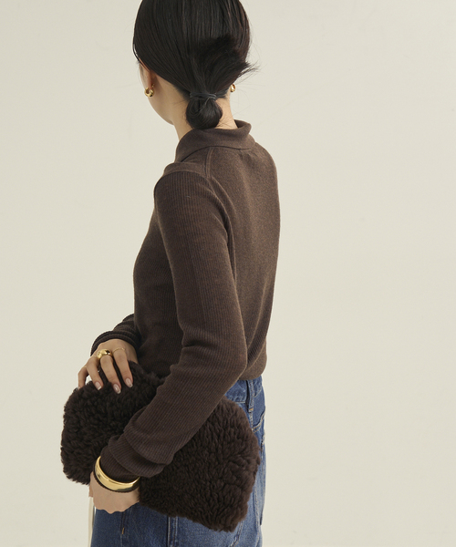 plage（プラージュ）の「WOOL ポロニットシャツ（ニット/セーター