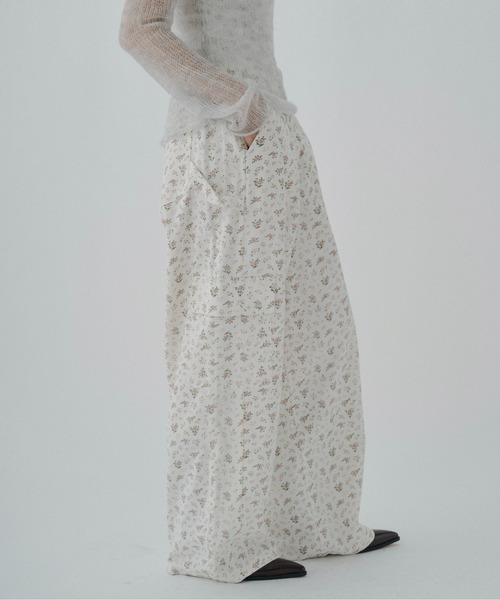 floral cargo pants / 小花柄ワイドカーゴパンツ（カーゴパンツ