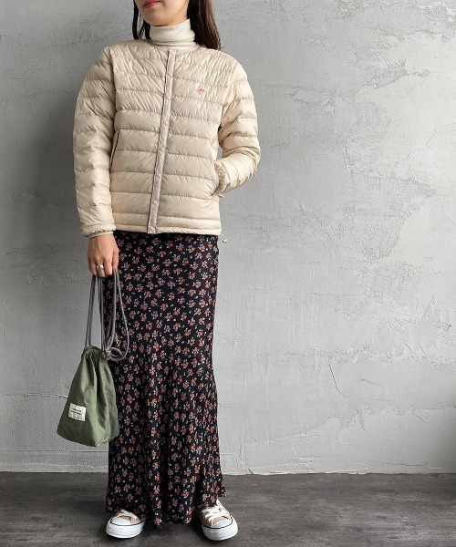 DANTON/ダントン] ナイロンタフタ ノーカラーインナーダウンジャケット