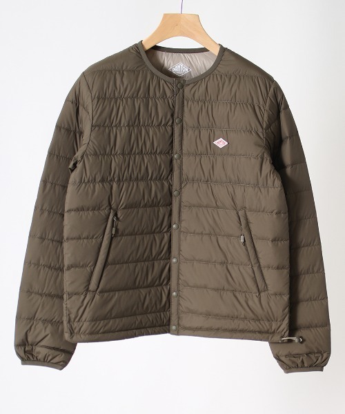 DANTON/ダントン] ナイロンタフタ ノーカラーインナーダウンジャケット