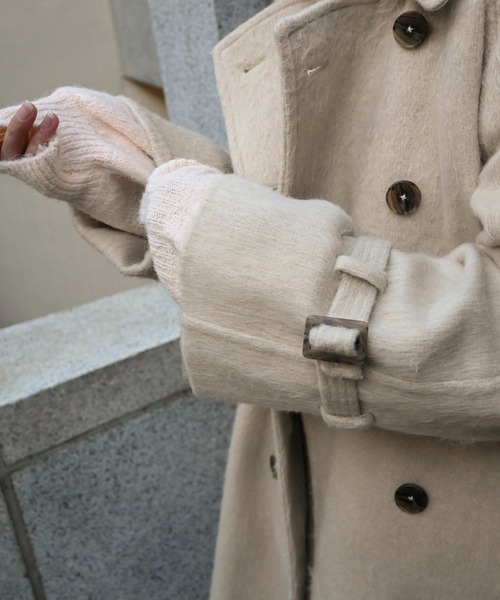 shaggy volume sleeve trench long coat（トレンチコート）｜WILLFULLY