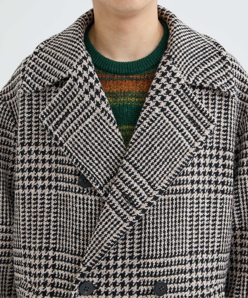 WOOL×SILK TWEED DOUBLE COAT/ウールシルク混ツイードダブルチェスター
