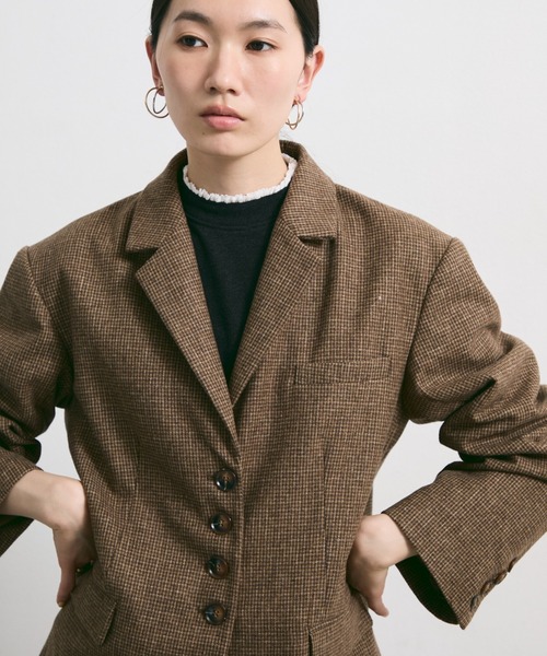 セール】Houndstooth Classic Tailored Jacket / ハウンドトゥース