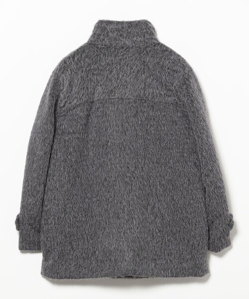 セール】シャギースタンド カラー ハーフ コート（ステンカラーコート