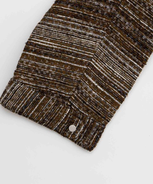セール】《UNISEX》Mall Tweed Jacquard Dress-Over Short Mods Coat