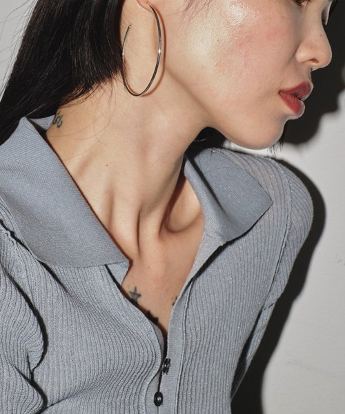 TODAYFUL/トゥデイフル】Oval Hoop Pierce (Silver925)/オーバルフープ