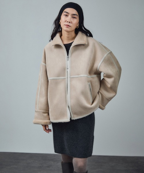 WEB限定】ムートンライクショートコート（ムートンコート）｜SALON