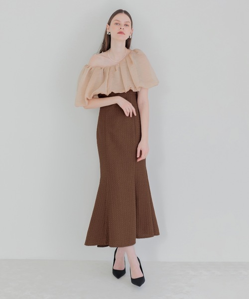 セール】【LEJA】2WAYオフショルダーパフスリーブバリエマーメイド