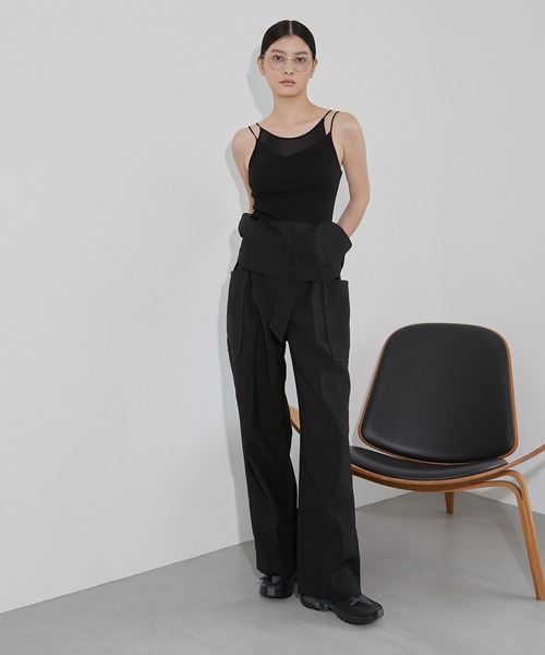 ルシェルブルー Bra Top Jumpsuit 36LE CIEL BLEU タキシードジャンプ
