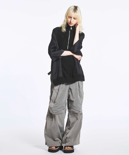 UNISEX》Parachute Wide Pants/パラシュートワイドパンツ【MAISON