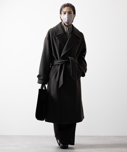 CLEL（クレイル）の「【CLEL】Tech Melton Loose Double Chester Court