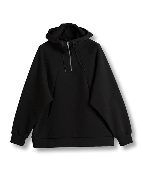 セール】【NO ID.】Volume Neck Half Zip Parka / ボリューム ネック