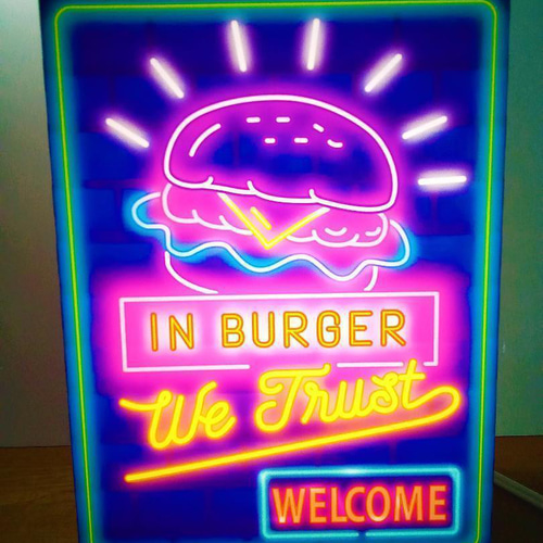アメリカン雑貨 ハンバーガー カフェ パブ ダイナー サイン 看板 置物