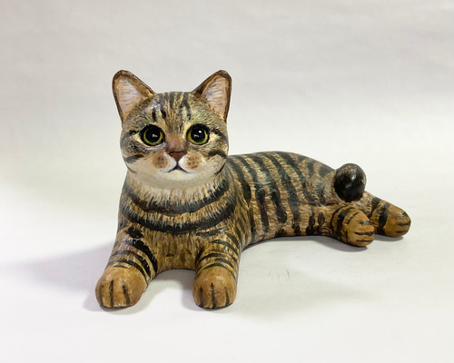 キジトラ猫の置物 招き猫 猫ハウス 通販 14349035｜Creema(クリーマ