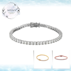 モアサナイト ブレスレット テニスブレス 【3mm/石】 14cm〜23cm