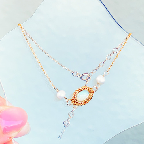 再販】エチオピア産プレシャスオパールブレスレット ゴールド（14KGF
