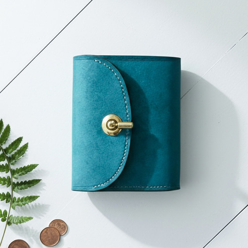 特集掲載＊ flap mini wallet [ターコイズ ] オコシ金具 ver. その他