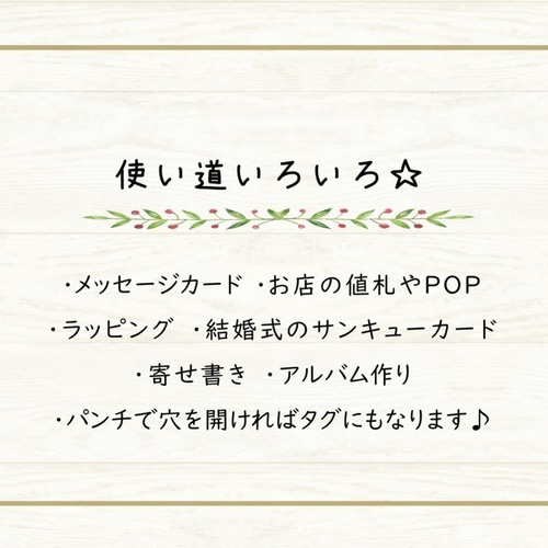 ミニカード《40色》くじら【B034】メッセージカード/タグ/サンキュー