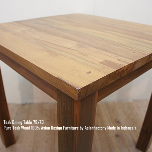オールドチーク無垢材 ダイニングテーブル スクエア 70cm×70cm NA