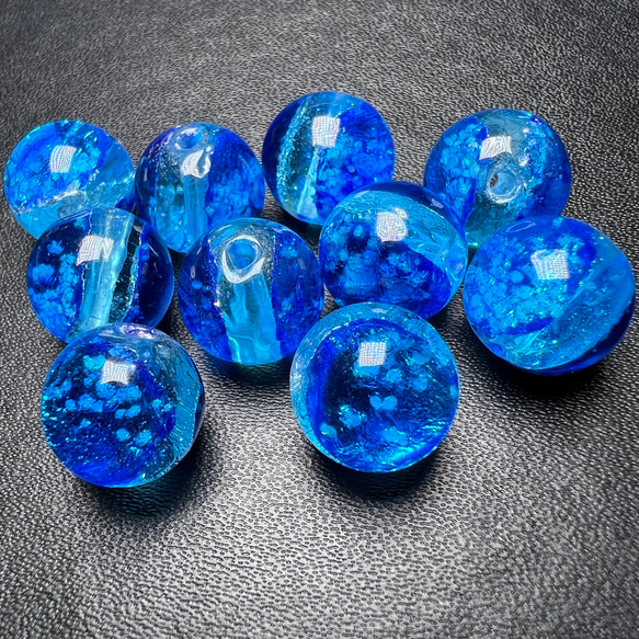 ミヤコマリン 蓄光 ホタルガラス 8mm/10mm 12mm 10個セット 沖縄とんぼ