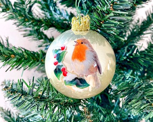 ☆唄うロビン ヨーロッパコマドリクリスマスオーナメント オーナメント