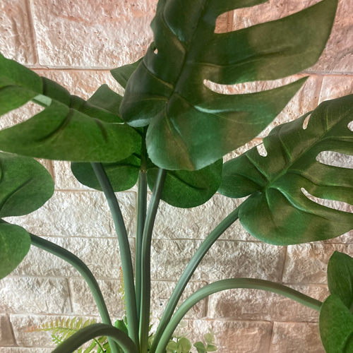光触媒 人工観葉植物 ウォールグリーン 造花 インテリア oモンステラ