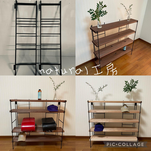 新商品‼️大人気‼️ 手作りアイアン家具 アイアンシェルフ折り畳み