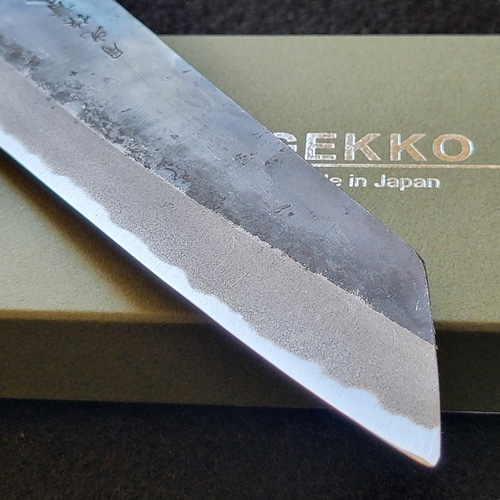月光作 青紙2号 黒打 文化包丁 165㎜ #1401 焼柄 包丁・ナイフ GEKKO