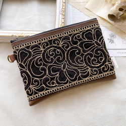 インド刺繍リボン】ハンドメイド ポーチ ファスナー ポーチ うり 通販