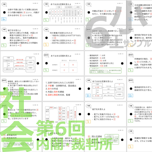 中学受験【6年上 社会・理科全セット1-17回】暗記カード 予習シリーズ