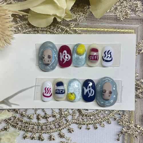 サイズオーダー♡ 3Dカピバラ温泉ネイルチップ size order nailtip