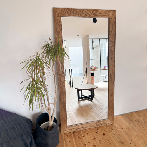 送料無料／[Muku Stand Mirror]全身鏡 スタンドミラー 姿見 全身ミラー