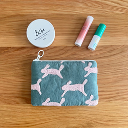 mina perhonen run run run フラットポーチ ミナペルホネン の刺繍生地