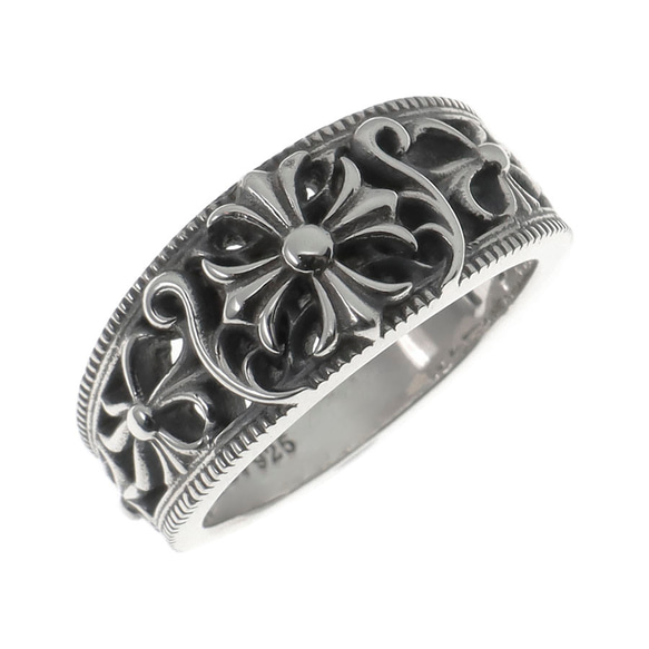 シルバー925 指輪 クロス CROSS クロスの紋章 Crest Ring 古美加工