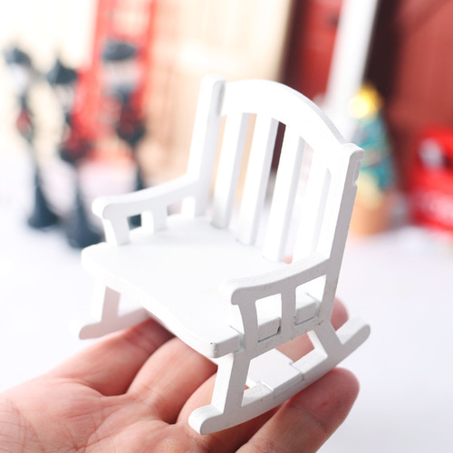 ドールハウス ミニチュア 家具 木製ロッキングチェア 椅子 1/12ドール