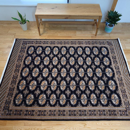 パキスタン絨毯 ハイクオリティ ボハラデザイン 192x140cm 厚み0.8cm