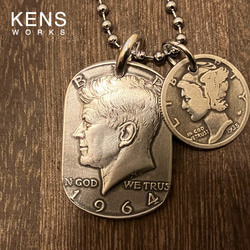 USAビンテージ銀貨 ドッグタグネックレス ネックレス・ペンダント KENS