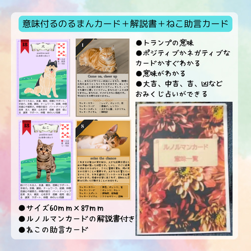 入荷1点のみ✨スペイン作家のキュートデッキ✨柔らか猫ちゃんのルノルマンカード 猫好きさん必見✨可愛すぎるオールねこちゃんのデッキ✨キャット