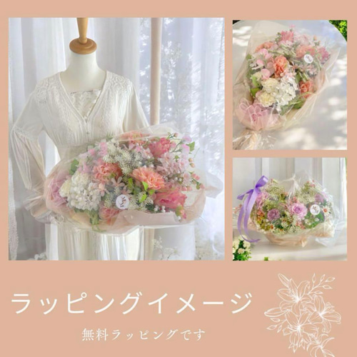 ⑮ 和モダン門松 M｜可憐な花々と竹が奏でる、モカアンドマルシェの