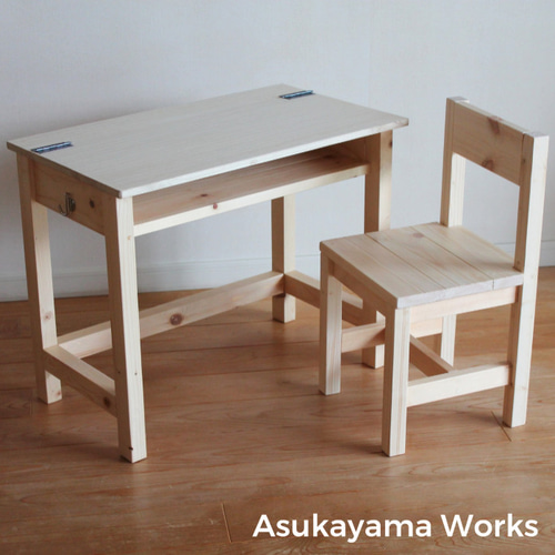 天板の開く、昔の学校っぽい机 こどもサイズ 机・デスク Asukayama